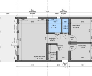 Дерев'яний будинок 10.5х6м + тераса 6х2,5м в стилі Барн для постійного проживання