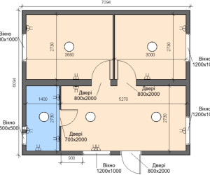 Дерев'яний будинок 7х6м