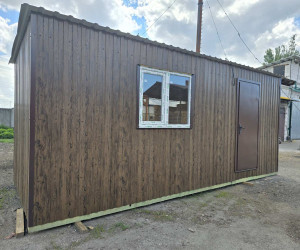  Прорабська, вагончик будівельний 6х2,4м на дерев'яному каркасі 