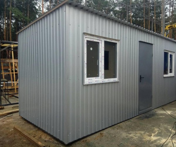 Прорабка (офіс) 6х2,4м утеплена на металевому каркасі